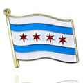 Chicago City Flag Lapel Pin